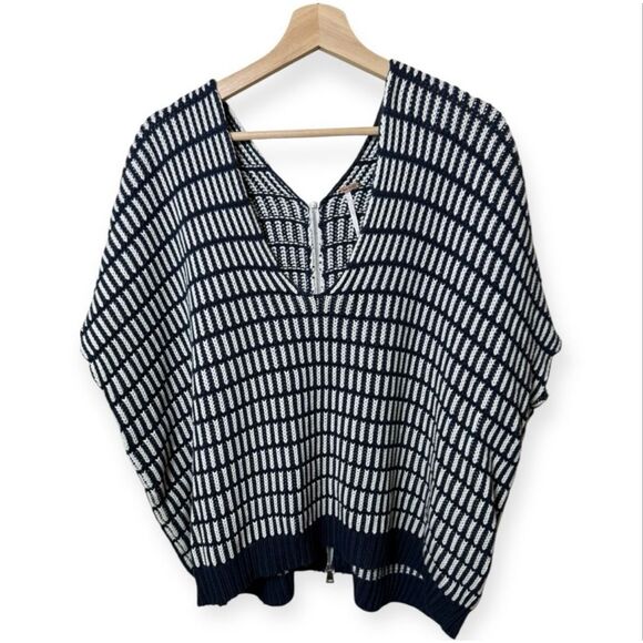 Free People Something Special Back Zip Short Sleeve Poncho Sweater Vest XS - Picture 7 of 10